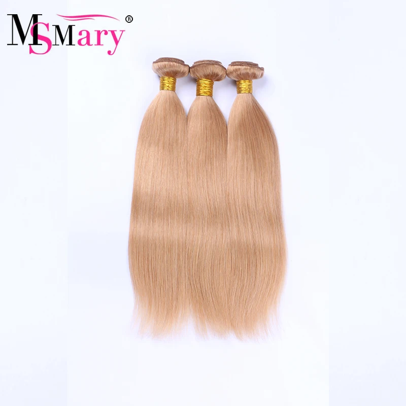 

Grade 8A Blonde Brazilian Hair Color Ombre 27 color Straight Brazilian Virgin Human Hair Bundles Wholesale, #27