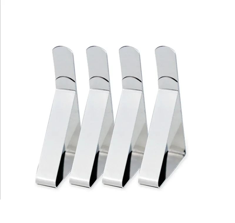 

Stainless Steel TriangleTable Cloth Clip Table Cover Clamps Picnic Outdoor Table Cloth Holder, Silver