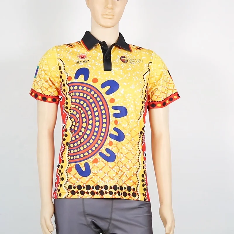 

100% polyester Round Neck With Button Mens Polo Shirt