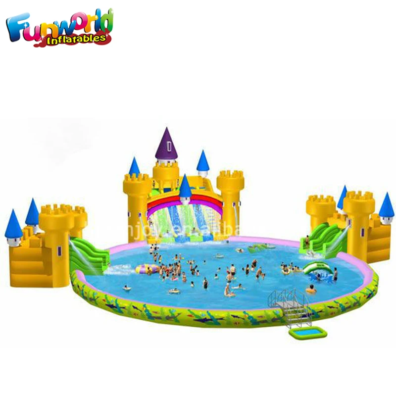 Inflatable Water Toys Giant Pool Park Inflatable Water Park With Pool