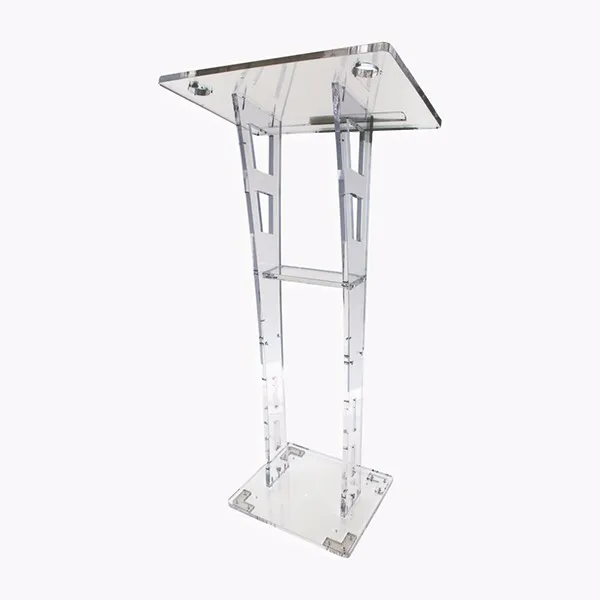 Factory Price Customized Modern Curved Clear Acrylic Glass Pulpit ...