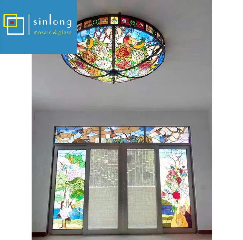 Tiffany Style Ceiling Dome Stained Glass With High Quality - Buy