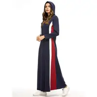 

Wholesale New Model Abaya Dubai Women Muslim Clothing Hooded Sweater Maxi Dress Plus Size YY10217