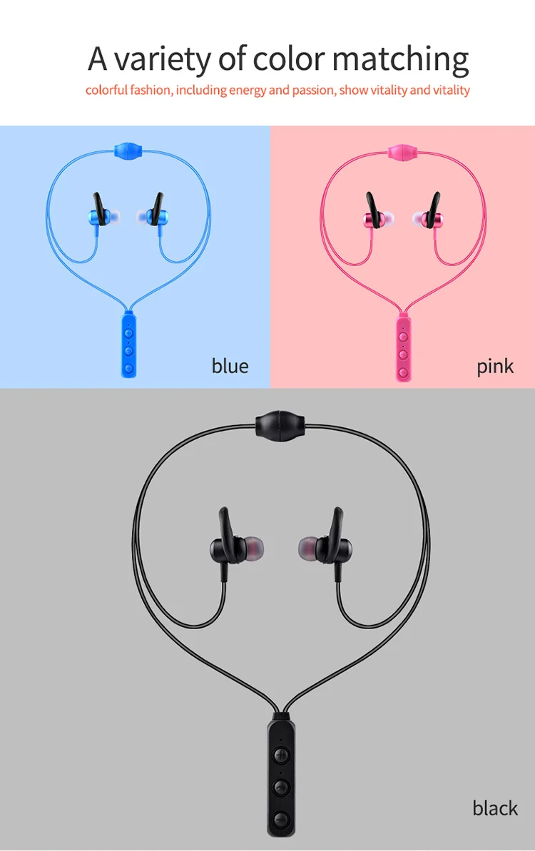 2019 trending amazon sport stereo magnetic neck band bluetooths earphone - ANKUX.COM