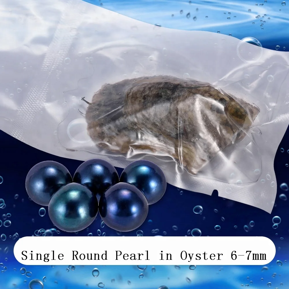 

Wholesale  Single AAAA Round Pearl in Akoya Saltwater Oysters Noble Blue Vacuum-packed Women Pearl Party DIY Jewellery