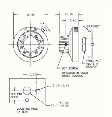 Plastic Turns Counting Dial 10 Turns Potentiometer Knob - Buy Knobs For ...