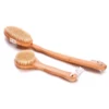Body and Face Brush Set Made of Natural Boar Bristle With Long Bamboo Handle
