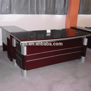 Foshan Factory Glass Top Executive California Office Table Fohs