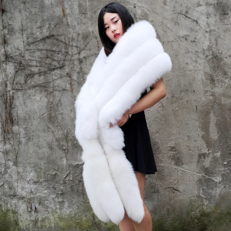 cx-b-32 狂欢晚会妇女狐狸毛披肩/新娘毛皮披肩