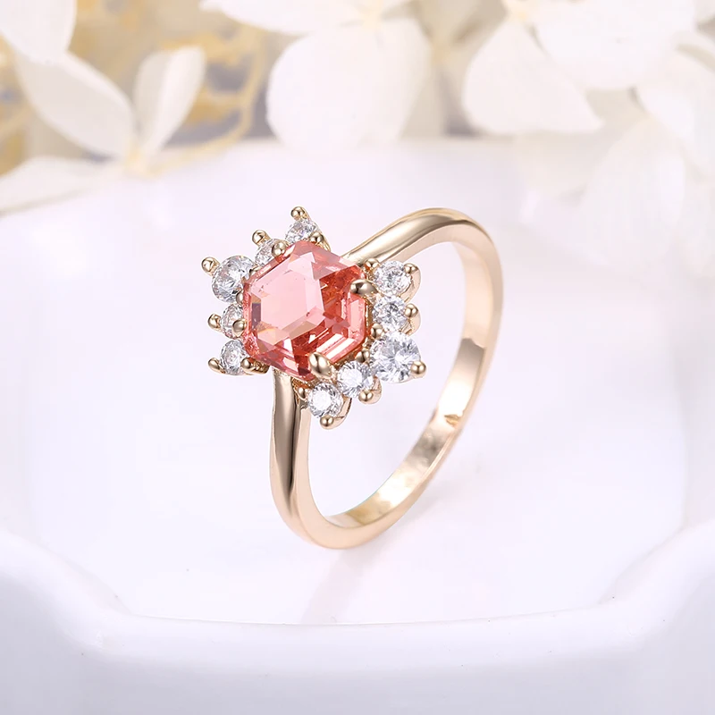 

Sevenajewelry SAR7372 Ladies new fashion real copper honey bee cut zircon ring for girl cheap price