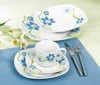 Hotel Restaurant 20Pcs Square Plates Fine New Bone China Dinnerware Set