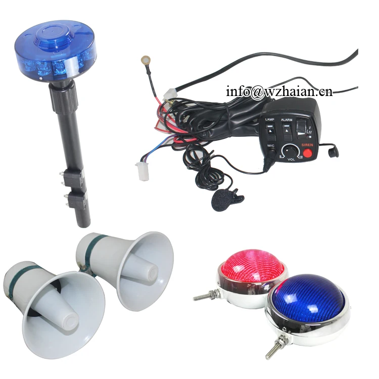 Motorcycle Complete Set Rear Tail Light Led Police Strobe Light Police Siren Motorcycle