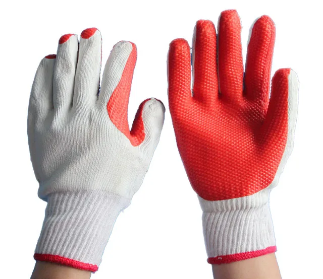 good quality red vinyl coated gloves