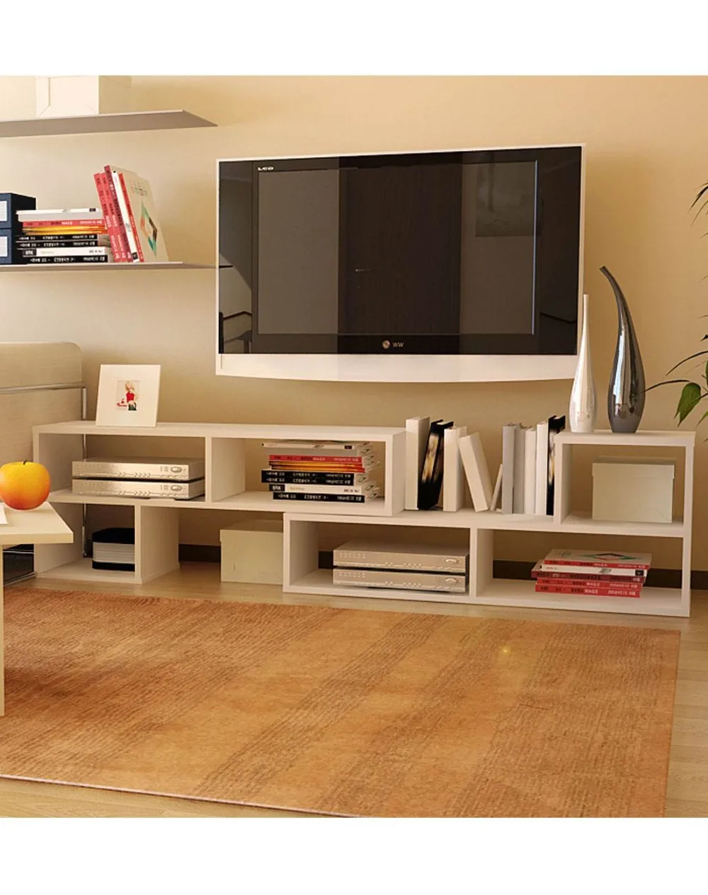 moisture resistant high glossy mdf solid wood tv