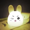 Cute animal rabbit shaped decorative silicone night light