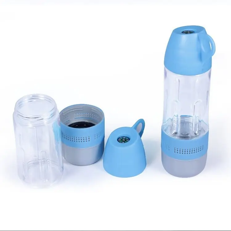 

2018 Patent music food level Portable Outdoor Sport Water Bottle Blue tooth Speaker 2 In 1 400ml Bottle