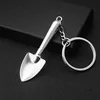 Fashion Novelty Mini Shovel Keychain Ring Metal Spade Tool Keyring For Promotion