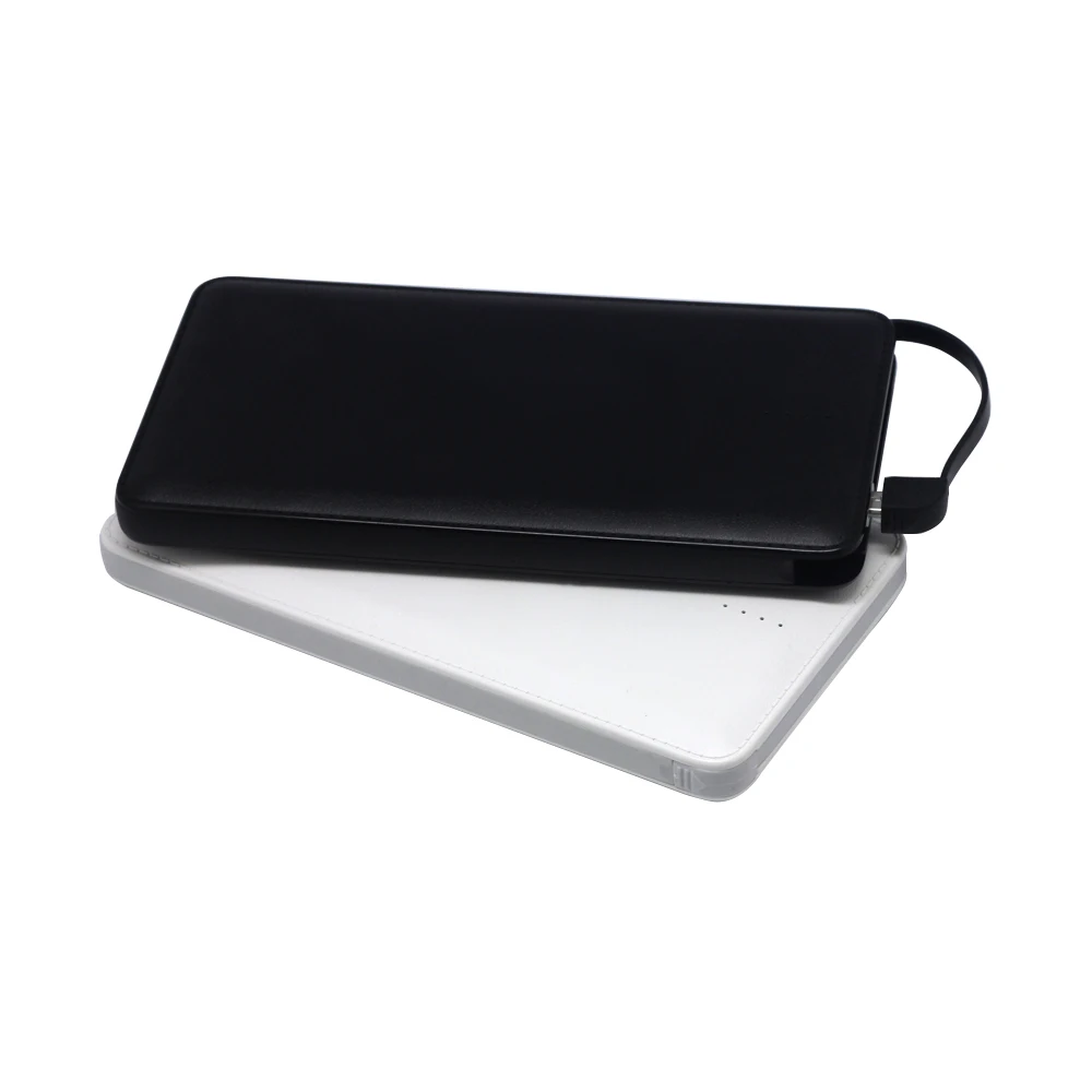 new mobile phone 10000mah power bank portable power bank with built in cable charger for mobile phones