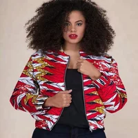 

Dongguan Manufacturer New Fashion African Wax Cotton Print Jackets for Women
