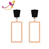 The best-selling Europe and the United States take a rectangle unisex stainless steel earrings