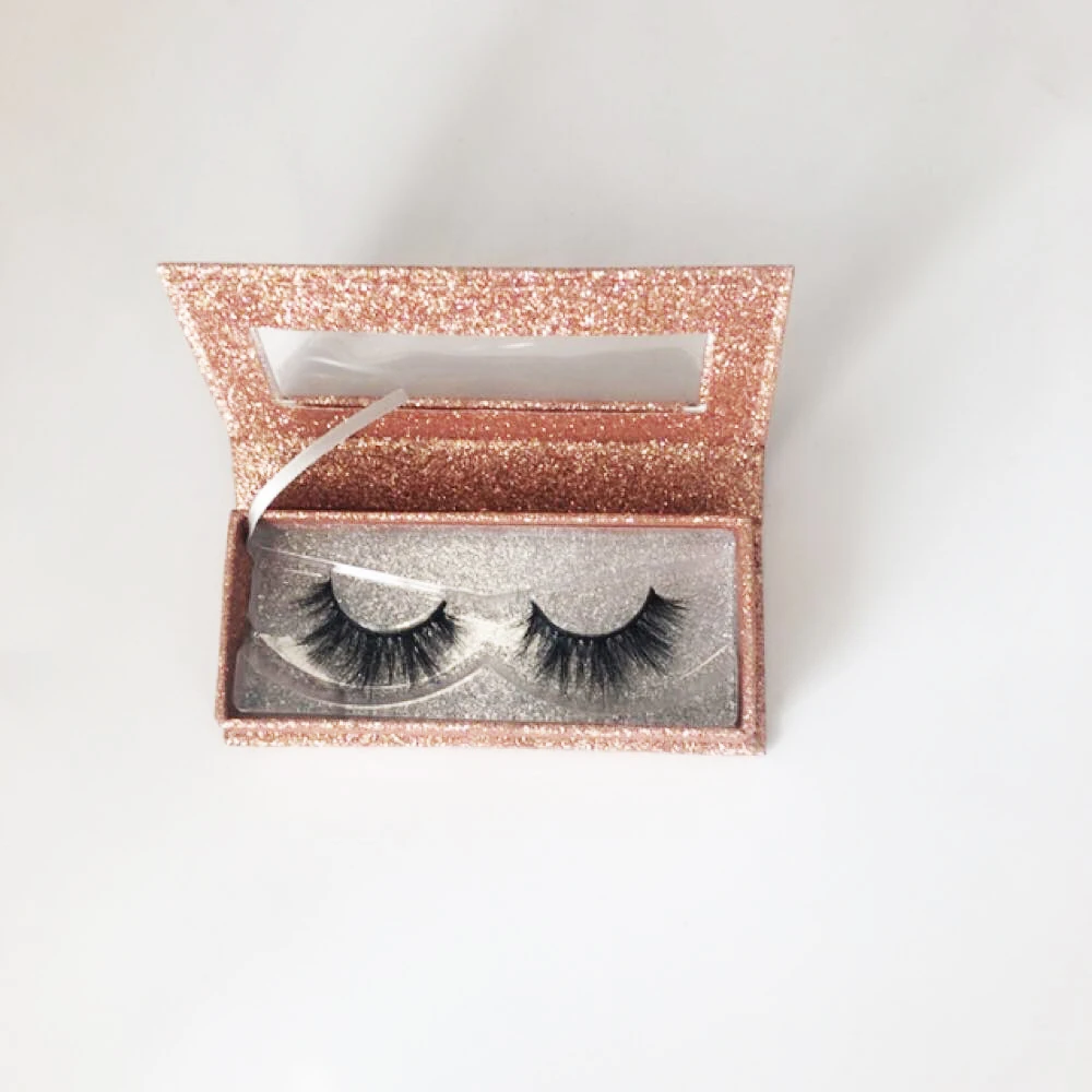 

Good quality 3D Mink lashes Glitter eyelash packaging box Custom eyelash paper box, Customized