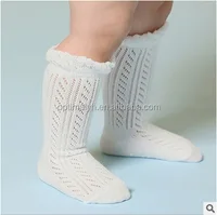 

Infant & Toddler high quality crochet ruffle antiskid socks baby knee high socks