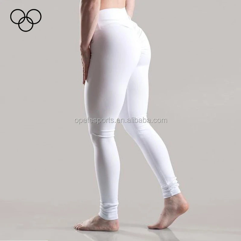 white yoga leggings