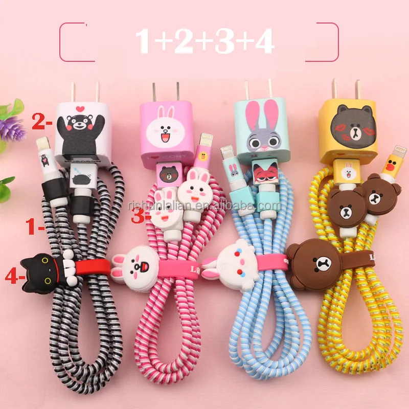 CUSTOM Eco-friendly Rubber Plastic Mobile Phone and USB Cable Protector