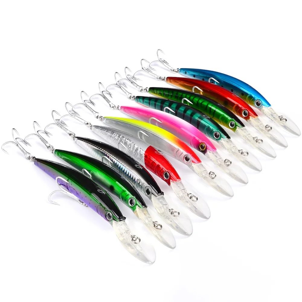 

17cm 27g 10 colours new style Hard Plastic Floating Minnow Fishing Lures,Long tongue Artificial Fishing Bait