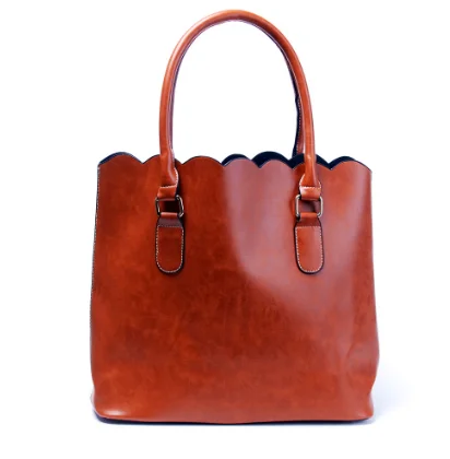 

Wholesale PU Scallop Purse Monogram PU Leather Tote Bag Embroidery Shoulder Bag Mother's Gift Bag DOM-108172