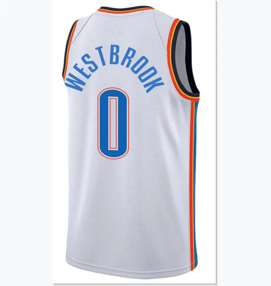 

0 Russell Westbrook 100% embroidery sublimates high quality Basketball Jersey