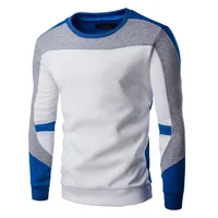 

2020 Spring Men Cotton Sweater Long Sleeve Casual Stitching Sweatshirt