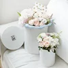 Waterproof Recyclable Cardboard Rolled Edge Round Flower Boxes