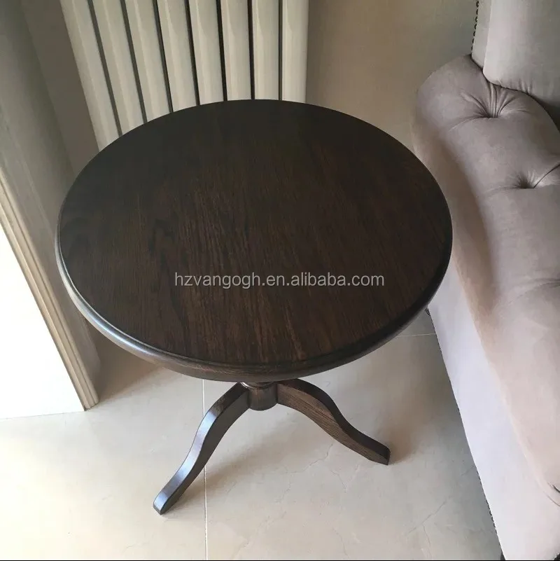 Country Style Small Side Rustic Natural Wood Coffee Coffee And Round