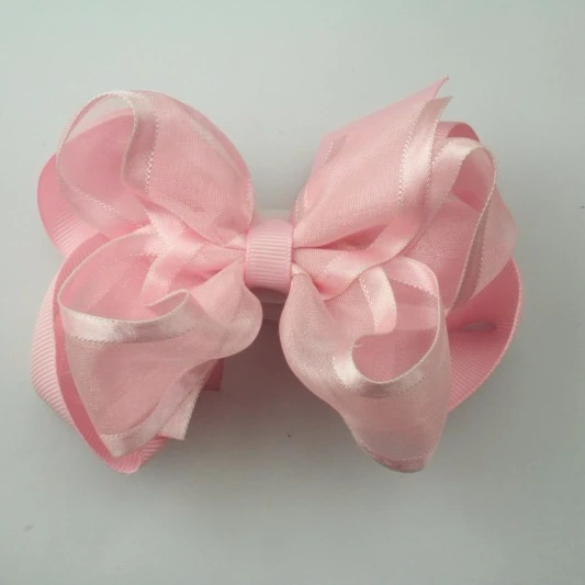 

satin ribbon grosgrain ribbon hair bows headband two layers for girls, As your require