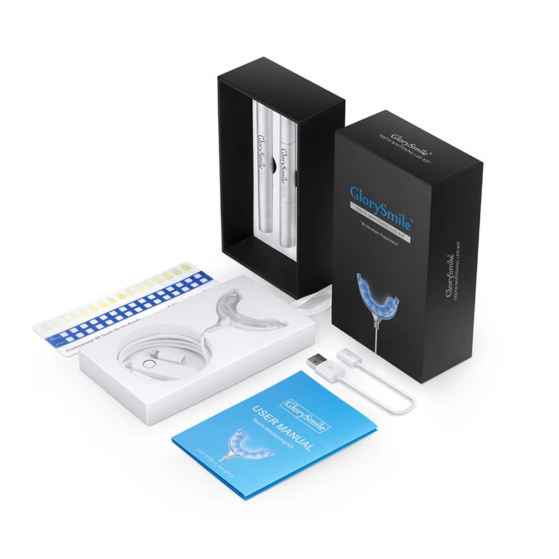 

Professional Dental Whitener Smile Teeth Bleaching System NEW Teeth Whitening Kit with Blue LED Light