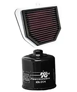 K&N Motorcycle Air Filter + Oil Filter Combo 2010-2014 Yamaha FZ8 YA-1006 + KN-204