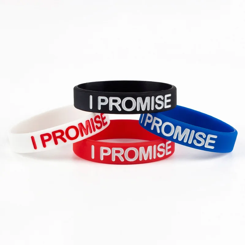 

I PROMISE silicone star sports basketball silicone wristband men and women couples belief hand rubber belt