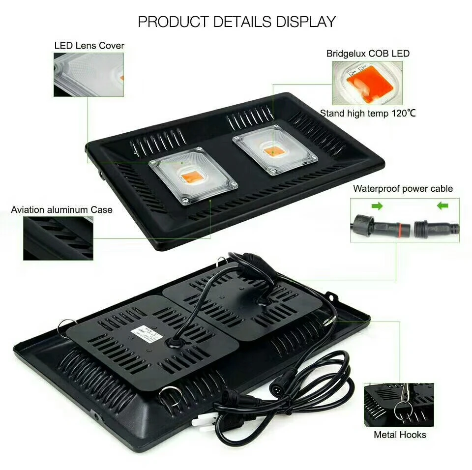 100w Full Spectrum Cob Led Grow Light Diy Kit For Vegetables Flowers In