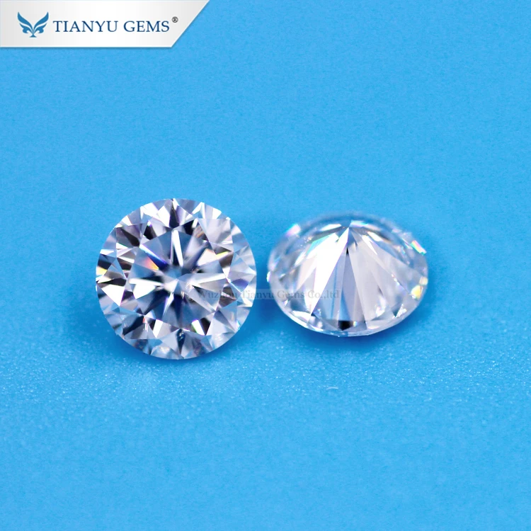 

tianyu gems Bulk Wholesale 0.1ct 3mm Forever brilliant Synthetic Loose GH color White Moissanite