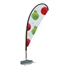 high quality mini garden square water base floor stand flags banner