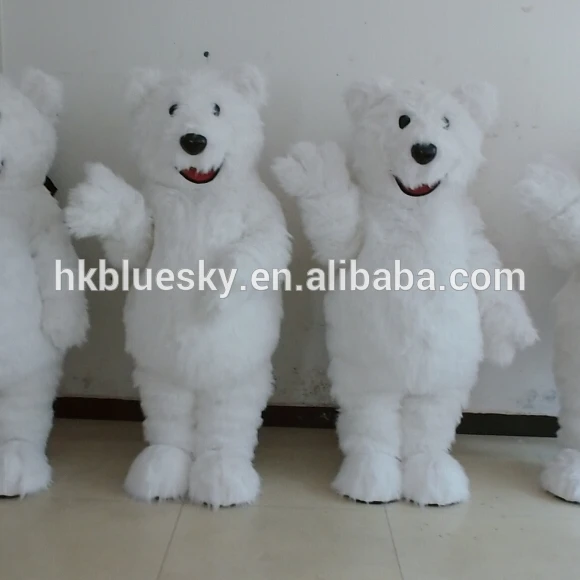

bswm165 white plush polar bear character mascot custom bear mascot for sale, Picture shown or customized