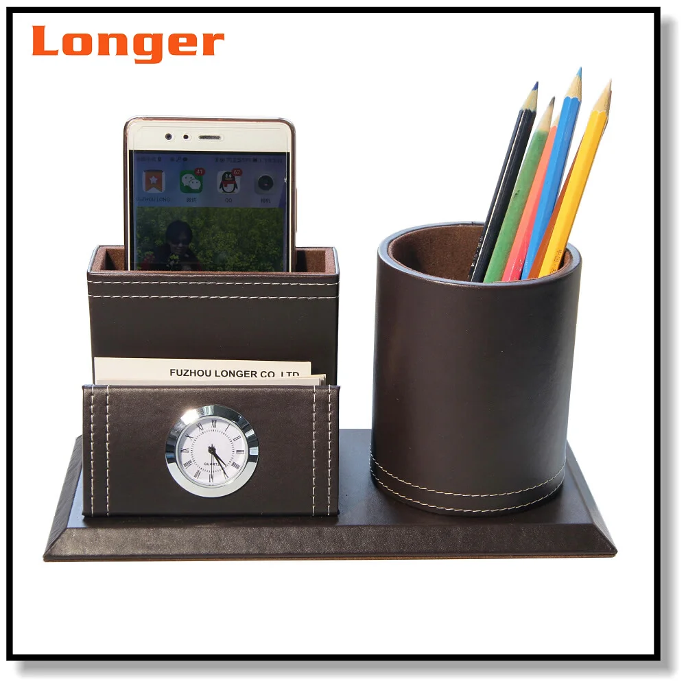 2017 High Quality Desktop Organizer Luxury Stationer Leather Office Desk Set Buy Office Desk