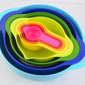 8pcs plastic mixing bowl