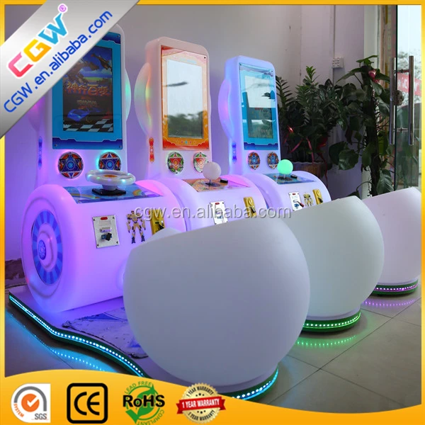 

Guangzhou Coin Operated Mini Arcade Game Machines, Colorful led lights inside