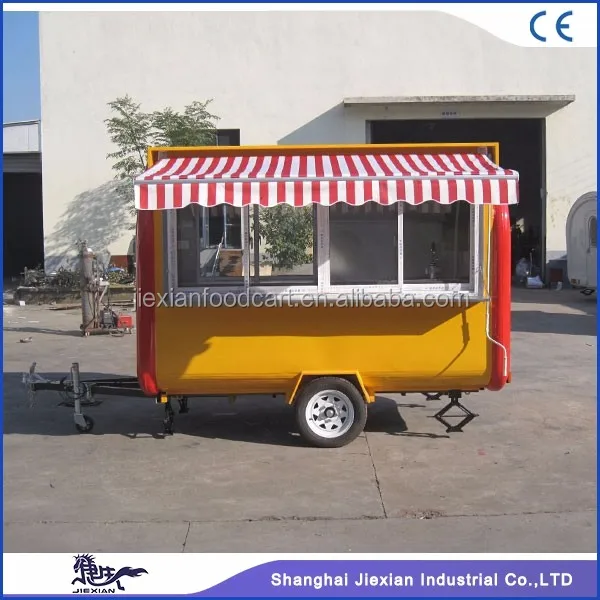 JX-IC160 Shanghai Jiexian hot dog cart price hot dog carts trailer 