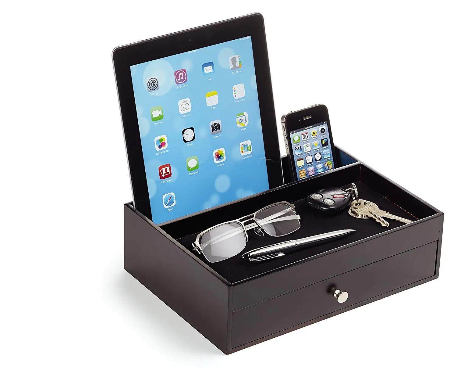 
Recycled office stationery leather pu desk organizer for home sundries 