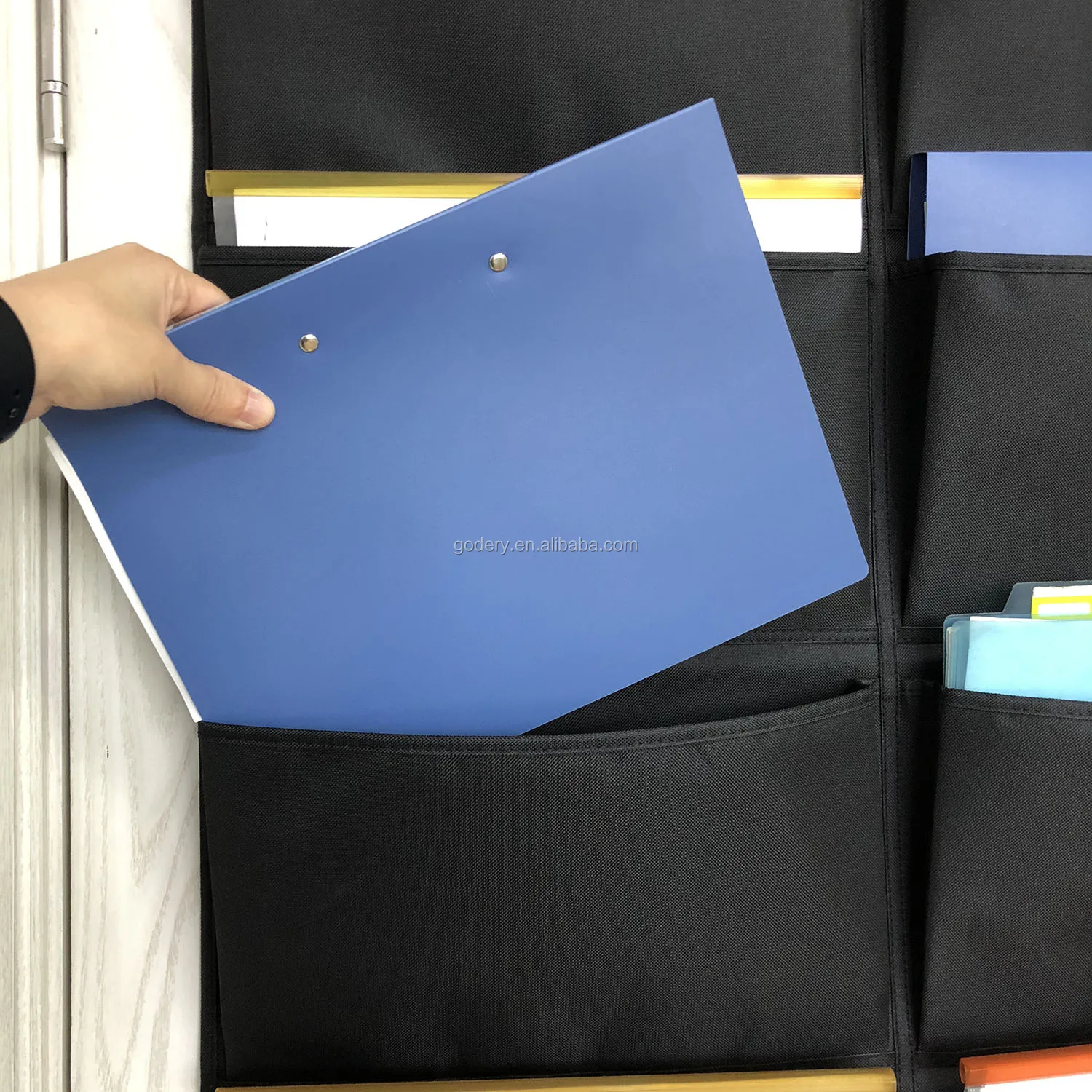 Wall Storage Pocket Charts Hanging Door File Folder Organizer With 8