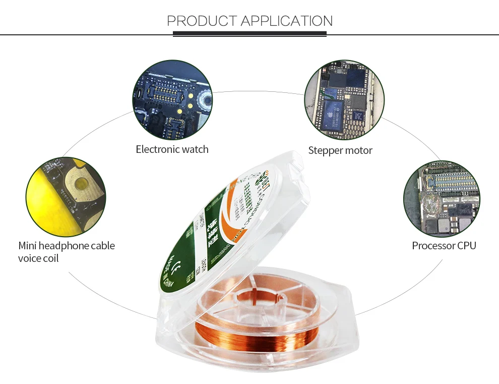 0.02mm 120m Pure Copper Soldering Jump fly Wire for Phone Motherboard Logic Board PCB Fingerprint Point