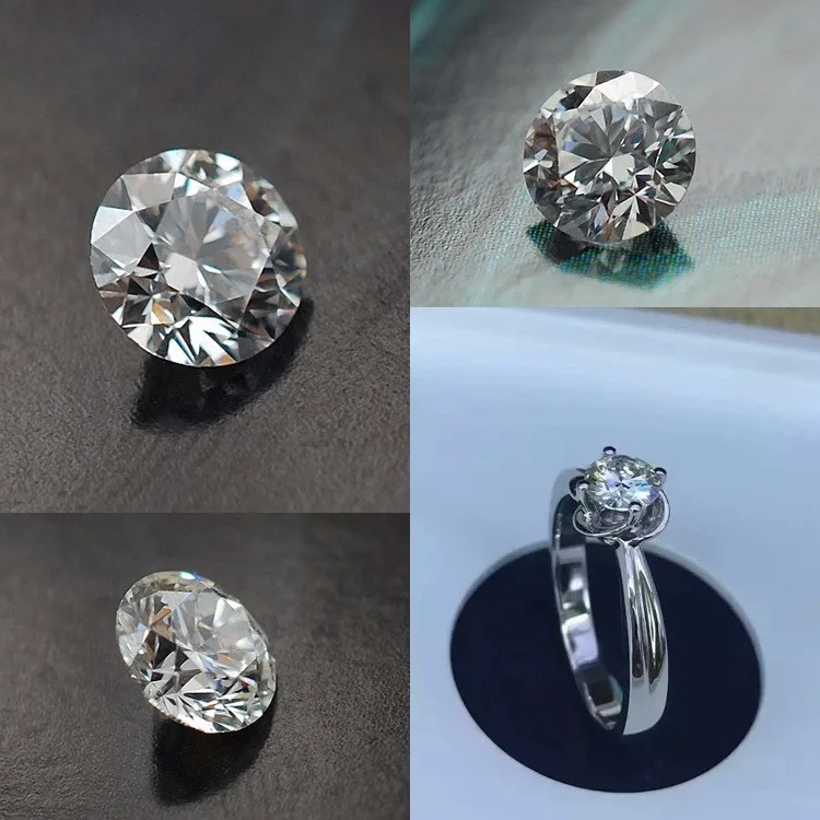 Top Quality White Moissanite Round 0.5ct 5mm Moissanite Diamond With ...